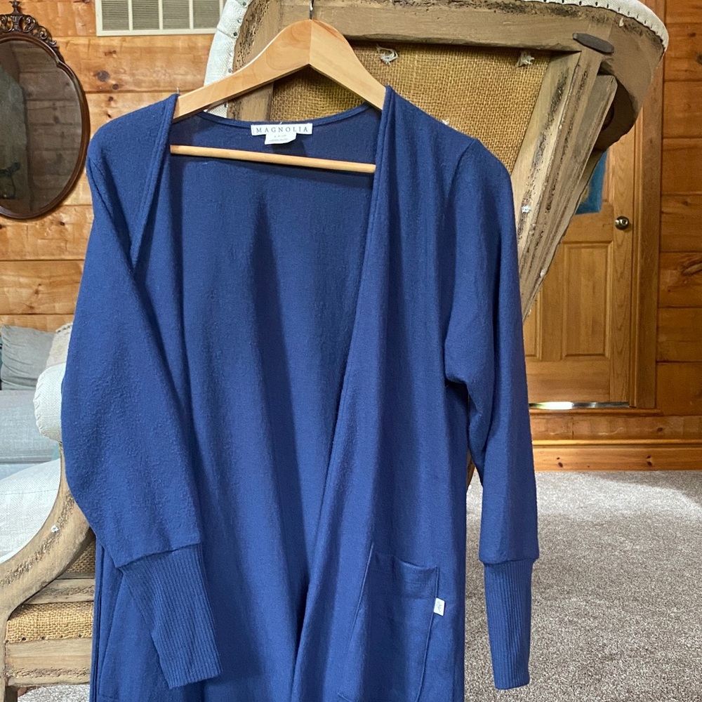Blue Cardigan Sweater (size small)